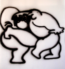 Heracles luttant contre Autholycos, son professeur d'arts martiaux